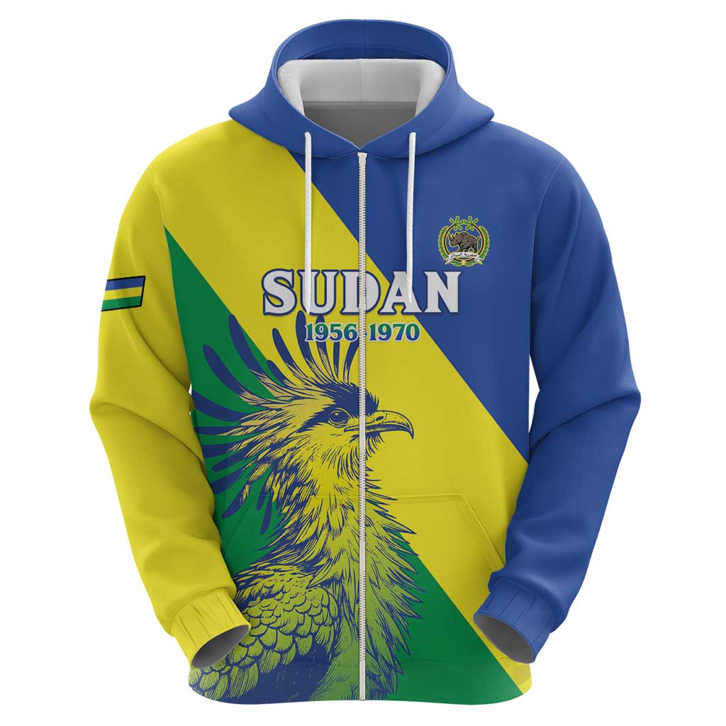 Personalized Sudan 1956-1970 Hoodie Secretary Bird Coat Of Arms LT15