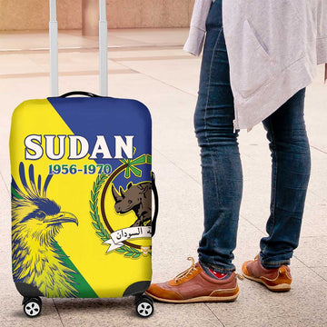 Personalized Sudan 1956-1970 Luggage Cover Secretary Bird Coat Of Arms LT15