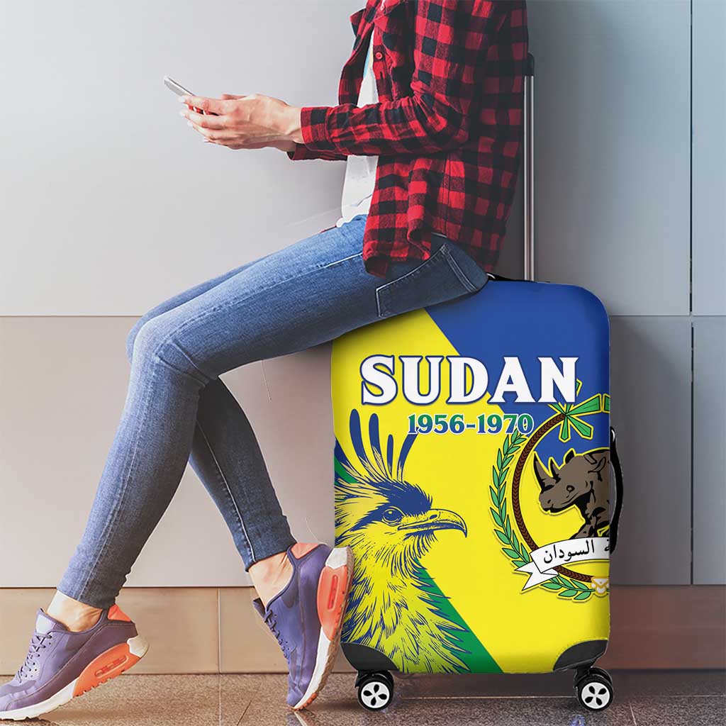 Personalized Sudan 1956-1970 Luggage Cover Secretary Bird Coat Of Arms LT15