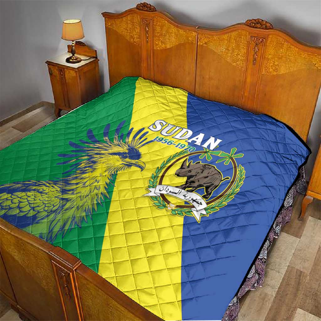 Personalized Sudan Quilt Coat Of Arms 1956-1970 LT15
