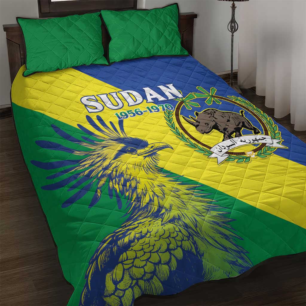 Personalized Sudan Quilt Bed Set Coat Of Arms 1956-1970 LT15