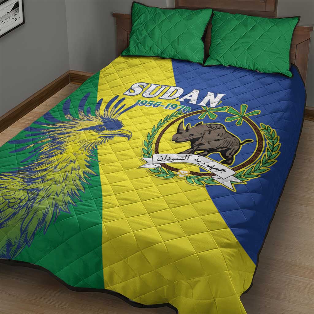 Personalized Sudan Quilt Bed Set Coat Of Arms 1956-1970 LT15
