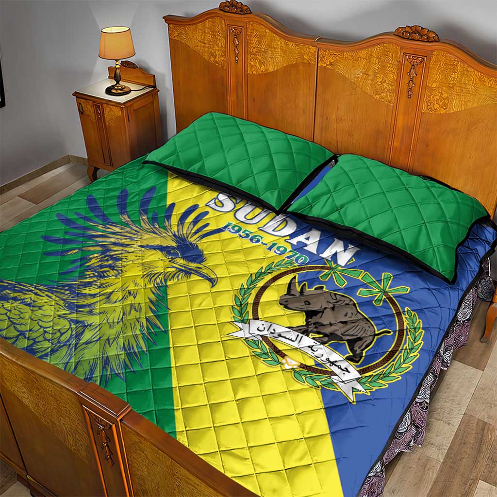 Personalized Sudan Quilt Bed Set Coat Of Arms 1956-1970 LT15