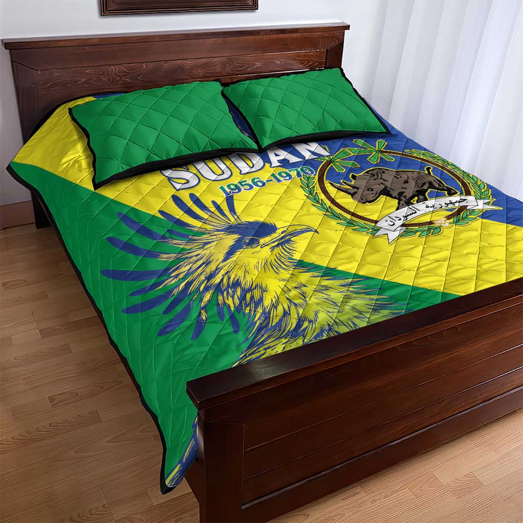 Personalized Sudan Quilt Bed Set Coat Of Arms 1956-1970 LT15