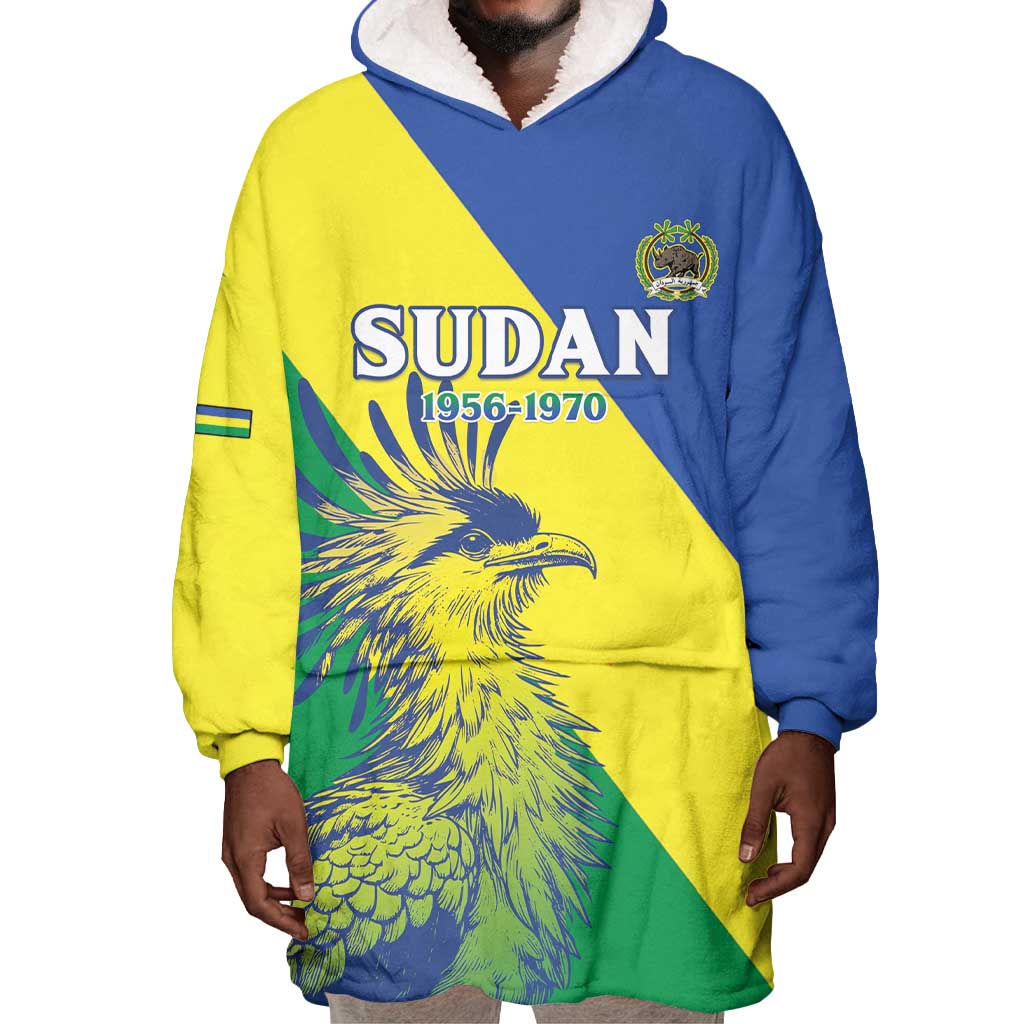 Personalized Sudan Wearable Blanket Hoodie Coat Of Arms 1956-1970 LT15