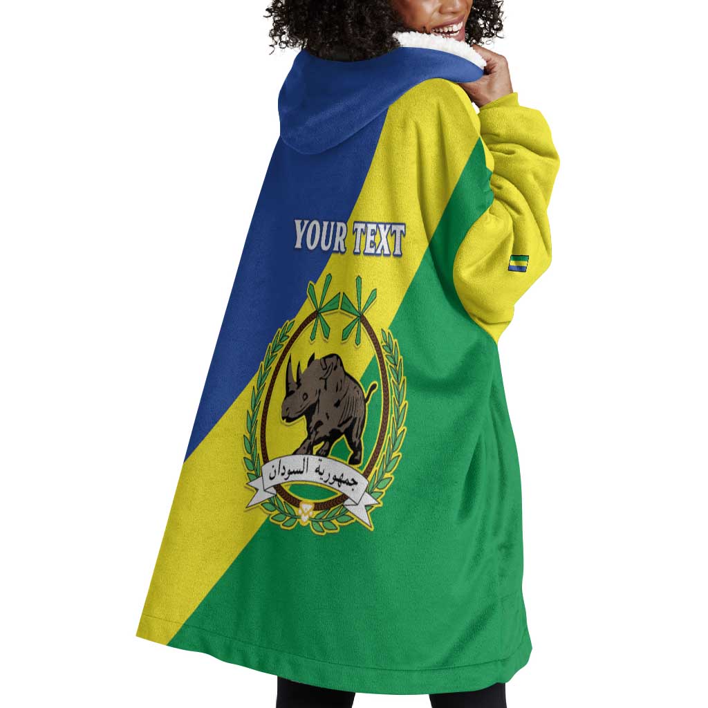 Personalized Sudan Wearable Blanket Hoodie Coat Of Arms 1956-1970 LT15