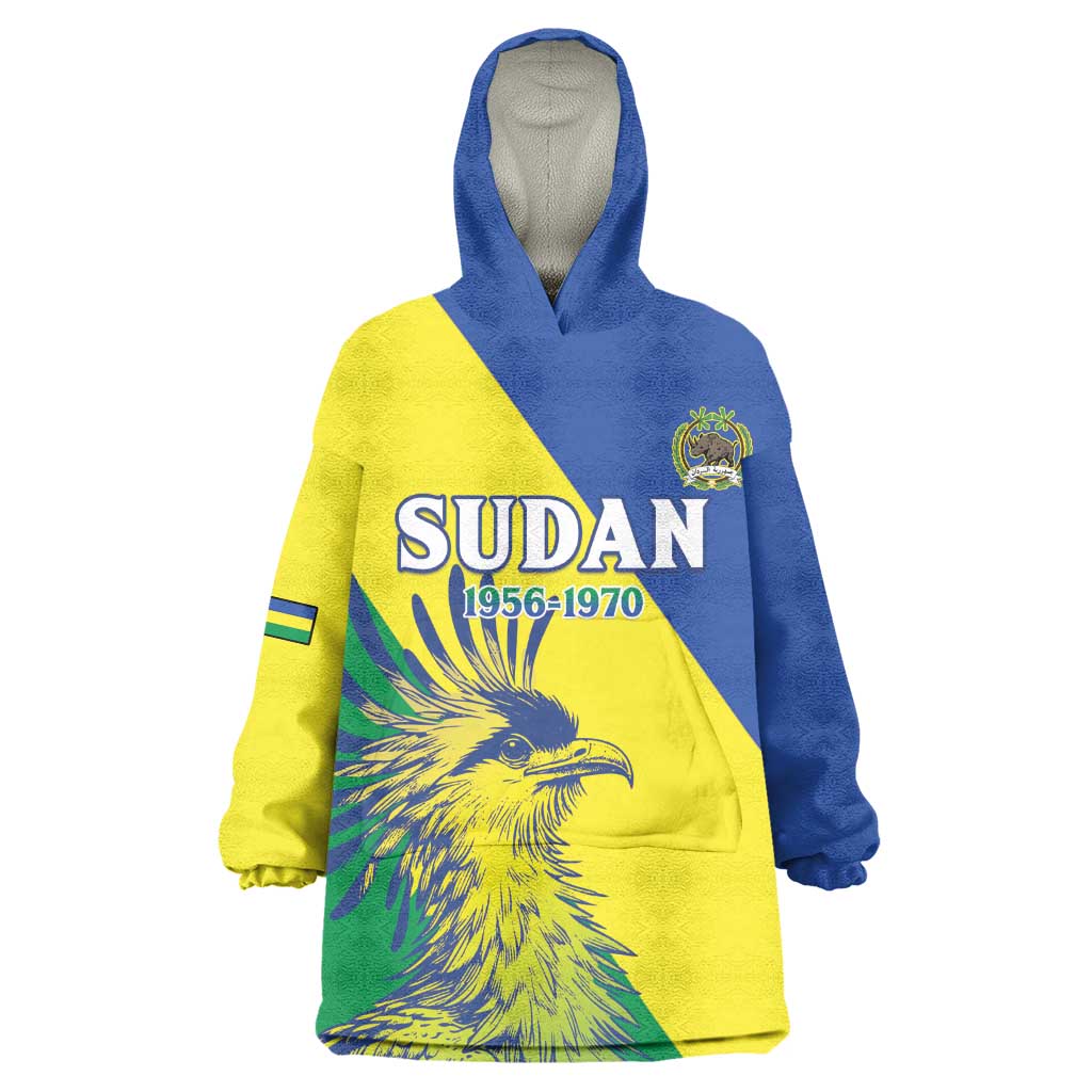 Personalized Sudan Wearable Blanket Hoodie Coat Of Arms 1956-1970 LT15