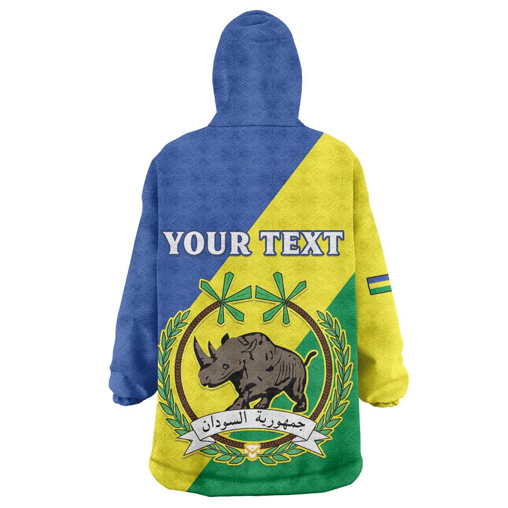 Personalized Sudan Wearable Blanket Hoodie Coat Of Arms 1956-1970 LT15