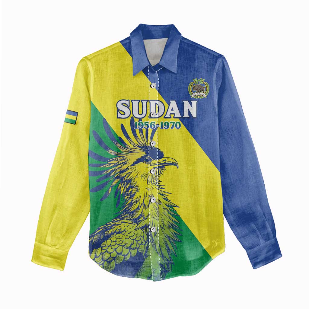 Personalized Sudan Women Casual Shirt Coat Of Arms 1956-1970 LT15