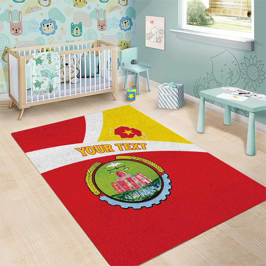 Personalized Amhara Region Area Rug Coat Of Arms With Amhara Map LT15