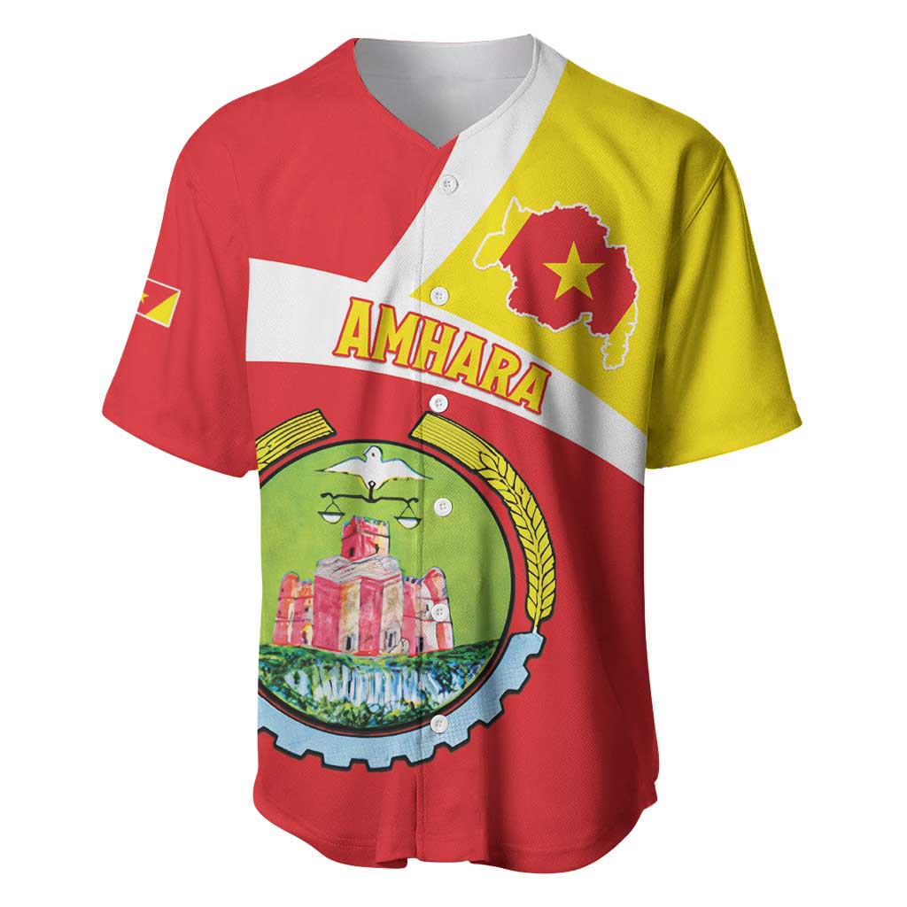 Personalized Amhara Region Baseball Jersey Coat Of Arms With Amhara Map LT15