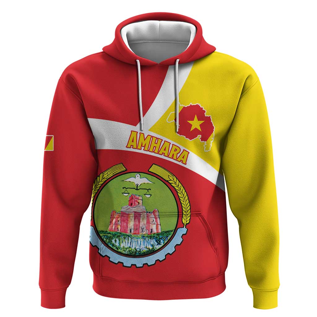 Personalized Ethiopia Amhara Region Hoodie Coat Of Arms With Map LT15