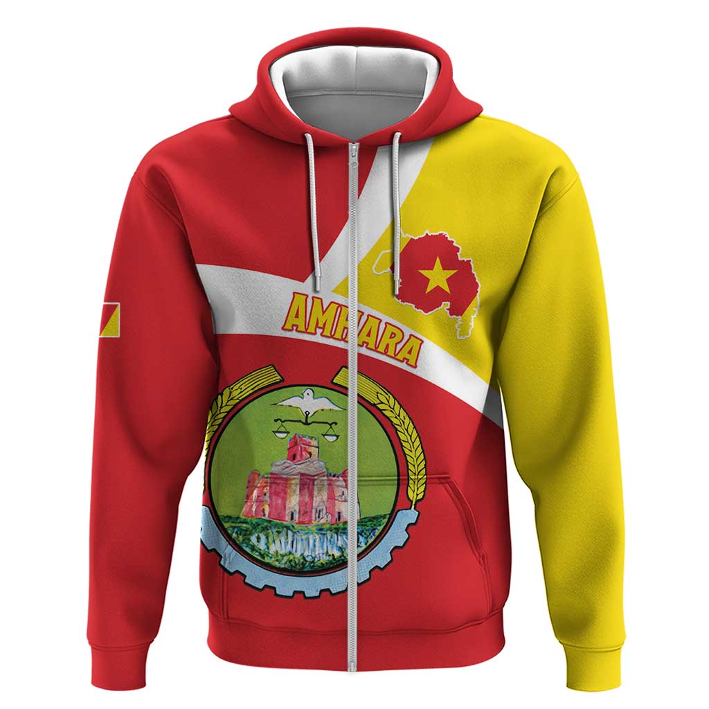 Personalized Ethiopia Amhara Region Hoodie Coat Of Arms With Map LT15