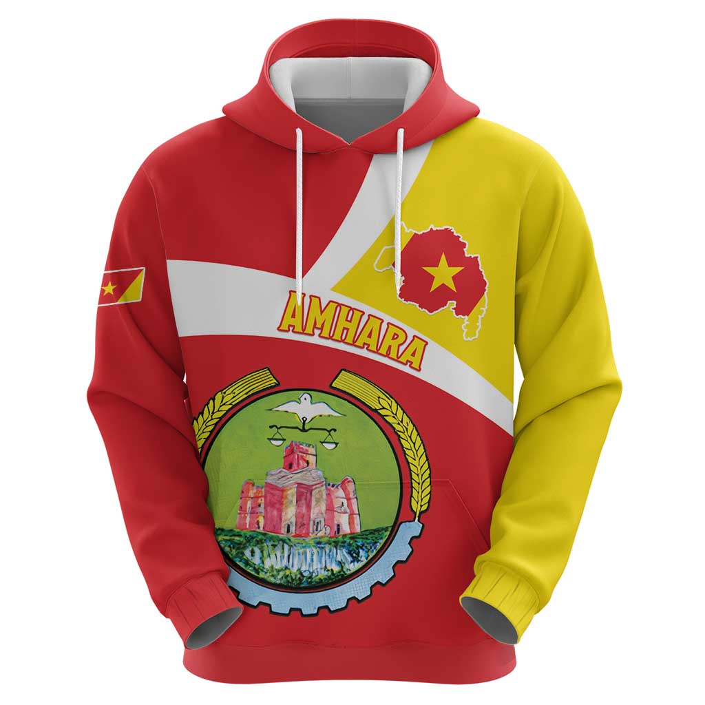 Personalized Ethiopia Amhara Region Hoodie Coat Of Arms With Map LT15