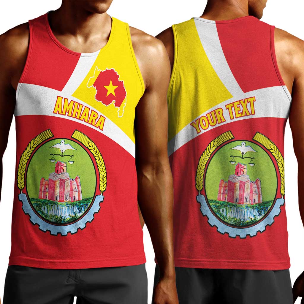 Personalized Amhara Region Men Tank Top Coat Of Arms With Amhara Map LT15