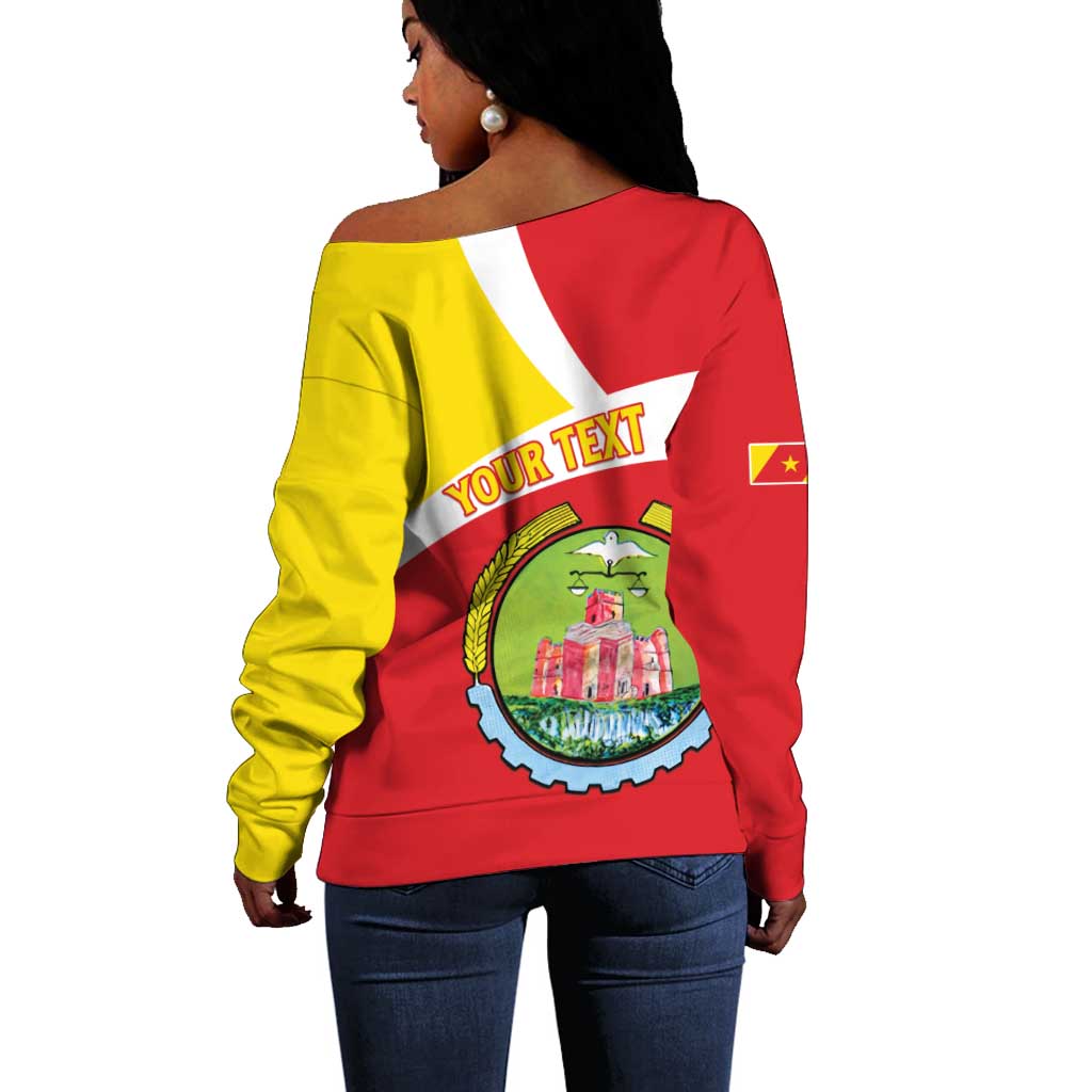 Personalized Amhara Region Off Shoulder Sweater Coat Of Arms With Amhara Map LT15