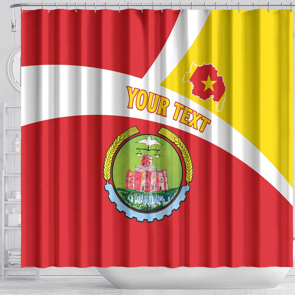 Personalized Ethiopia Amhara Region Shower Curtain Coat Of Arms With Map LT15
