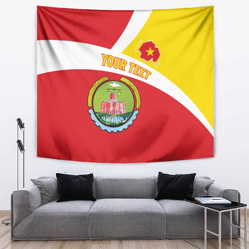 Personalized Amhara Region Tapestry Coat Of Arms With Amhara Map LT15