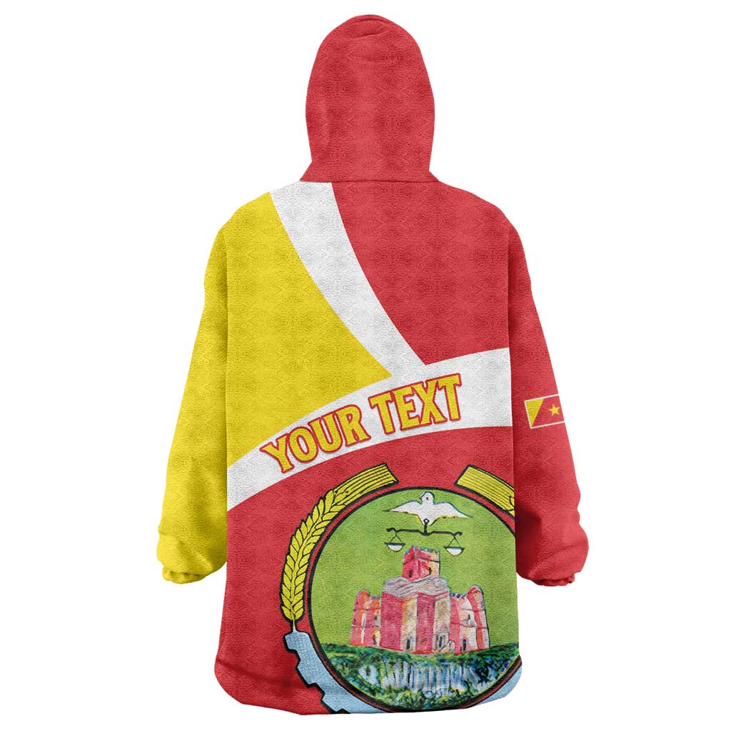 Personalized Amhara Region Wearable Blanket Hoodie Coat Of Arms With Amhara Map LT15