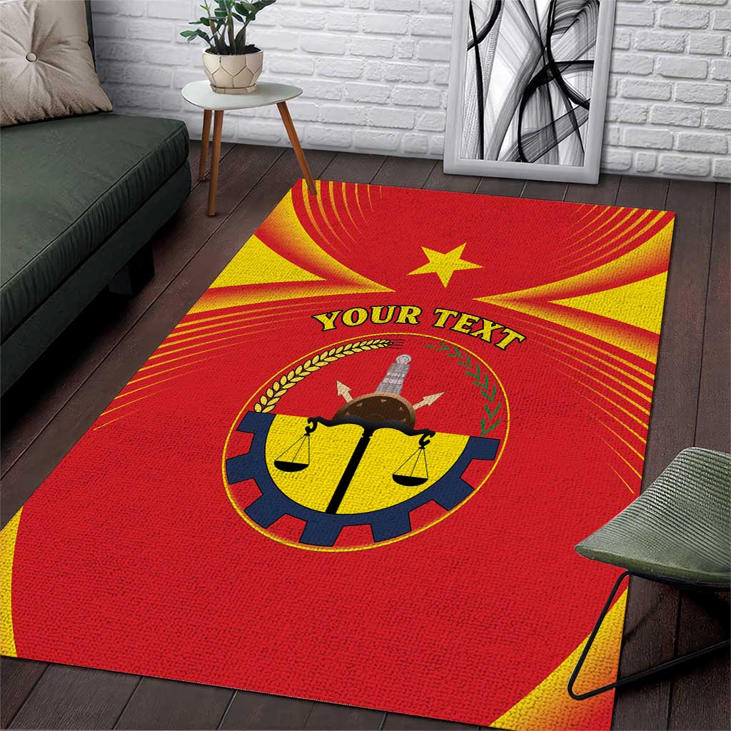 Personalized Tigray Region Area Rug Coat Of Arms With Tigray Map LT15