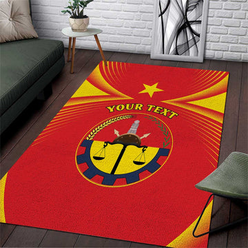 Personalized Tigray Region Area Rug Coat Of Arms With Tigray Map LT15