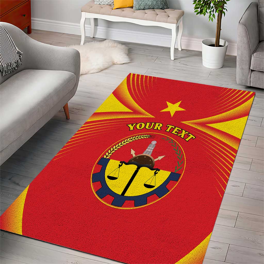 Personalized Tigray Region Area Rug Coat Of Arms With Tigray Map LT15