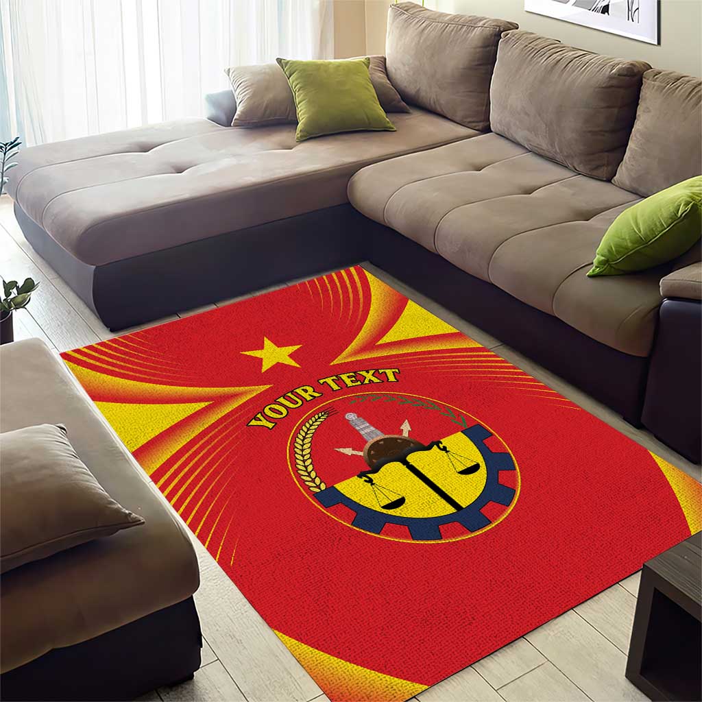 Personalized Tigray Region Area Rug Coat Of Arms With Tigray Map LT15