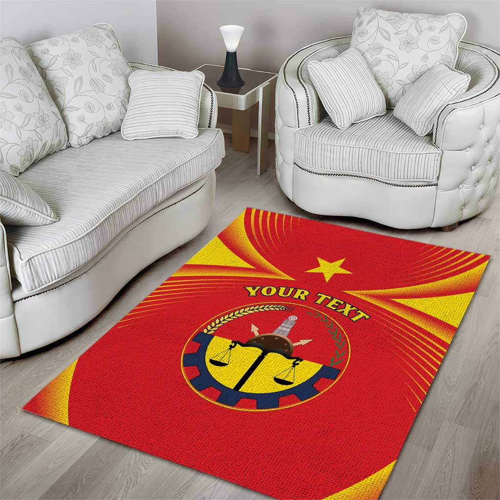 Personalized Tigray Region Area Rug Coat Of Arms With Tigray Map LT15