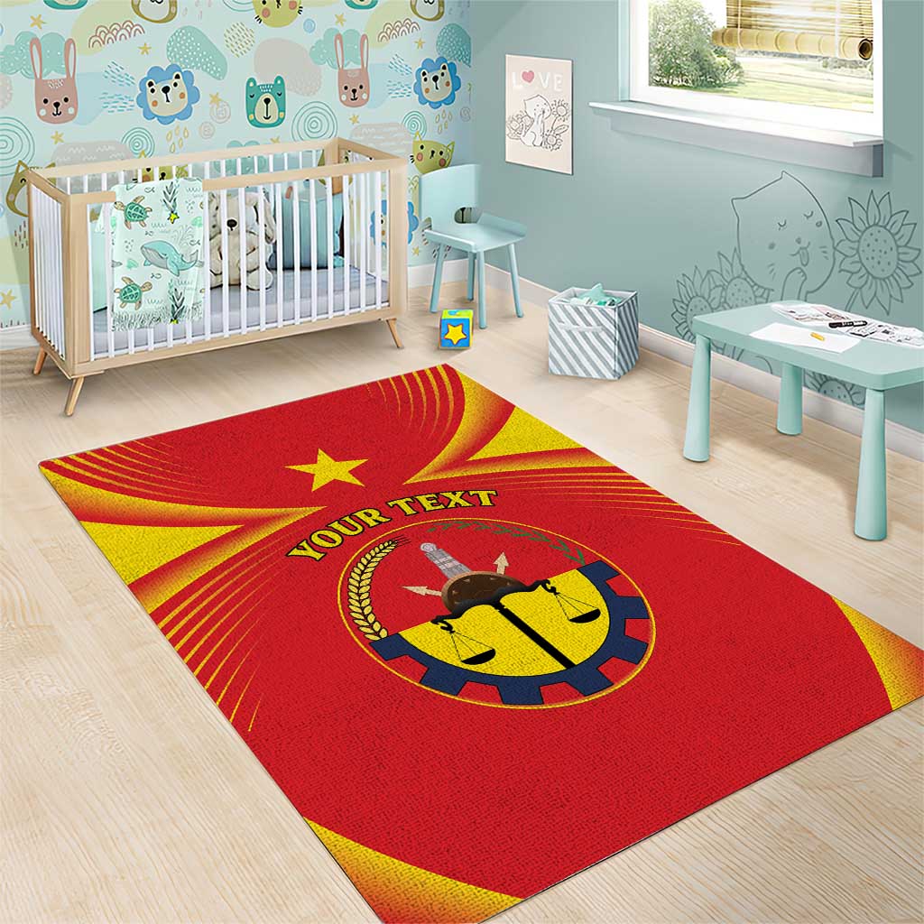 Personalized Tigray Region Area Rug Coat Of Arms With Tigray Map LT15