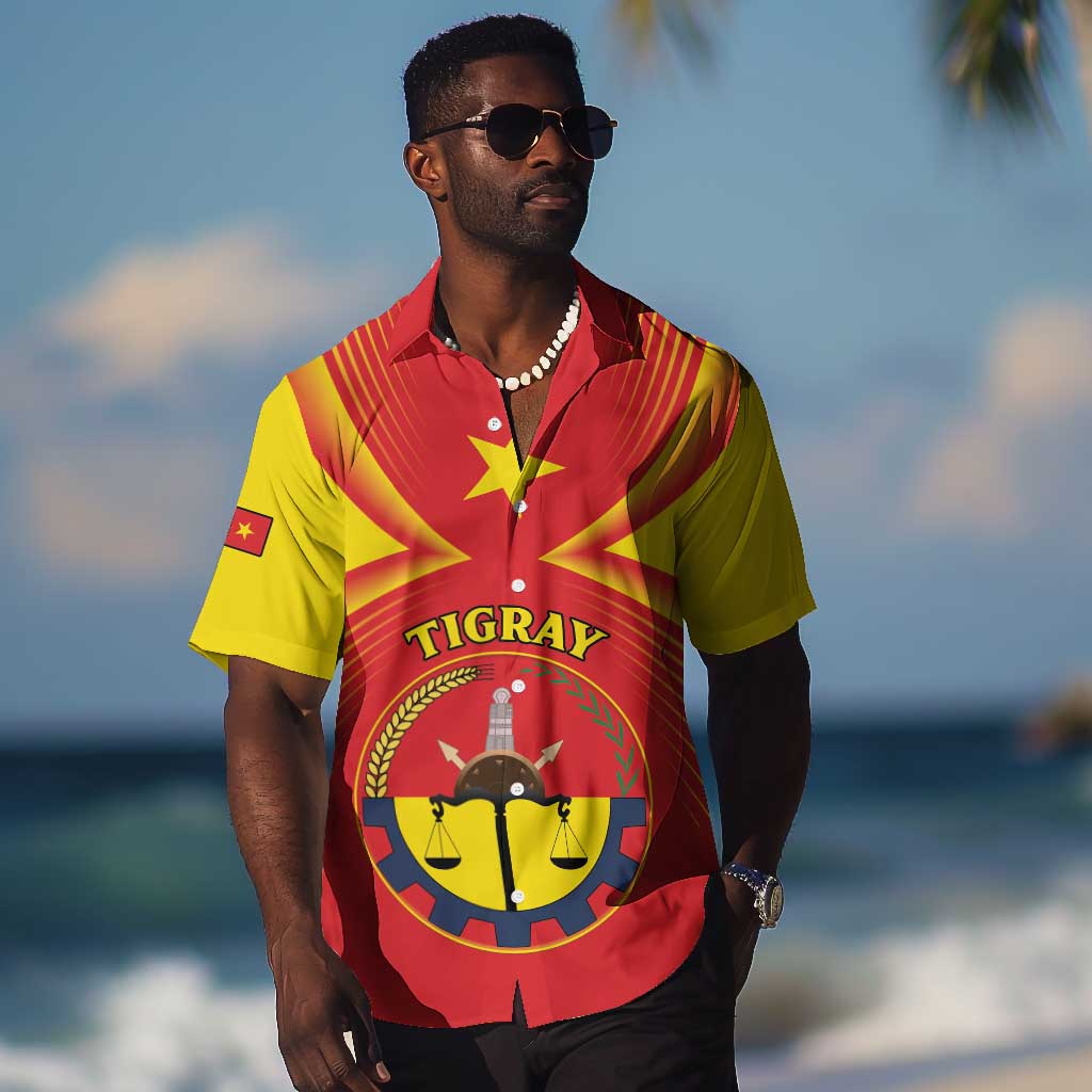 Personalized Tigray Region Hawaiian Shirt Coat Of Arms With Tigray Map LT15