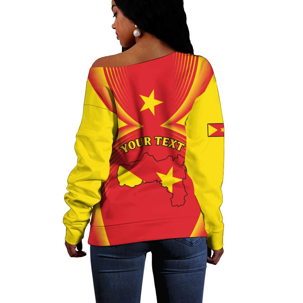 Personalized Tigray Region Off Shoulder Sweater Coat Of Arms With Tigray Map LT15
