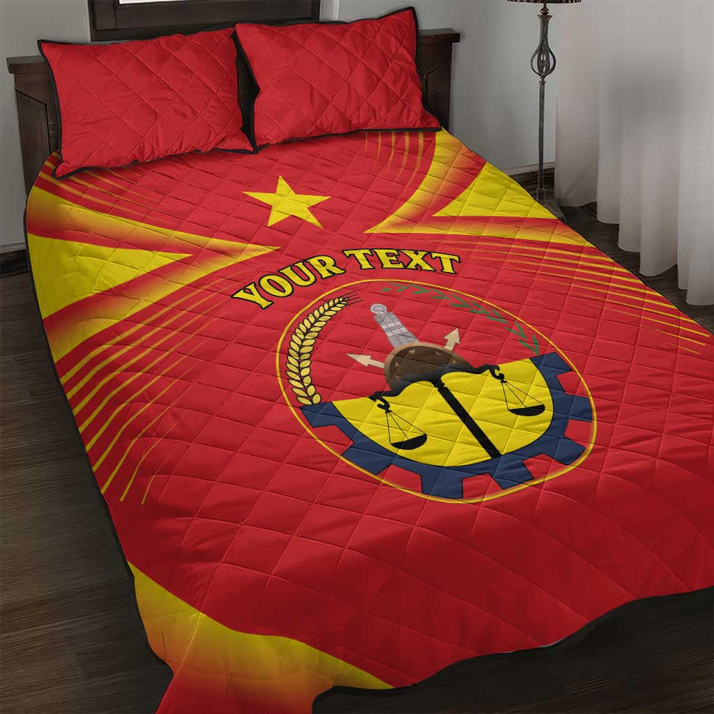 Personalized Tigray Region Quilt Bed Set Coat Of Arms With Tigray Map LT15