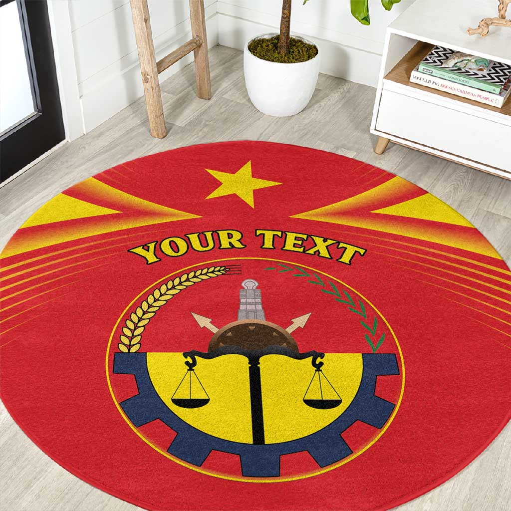 Personalized Tigray Region Round Carpet Coat Of Arms With Tigray Map LT15