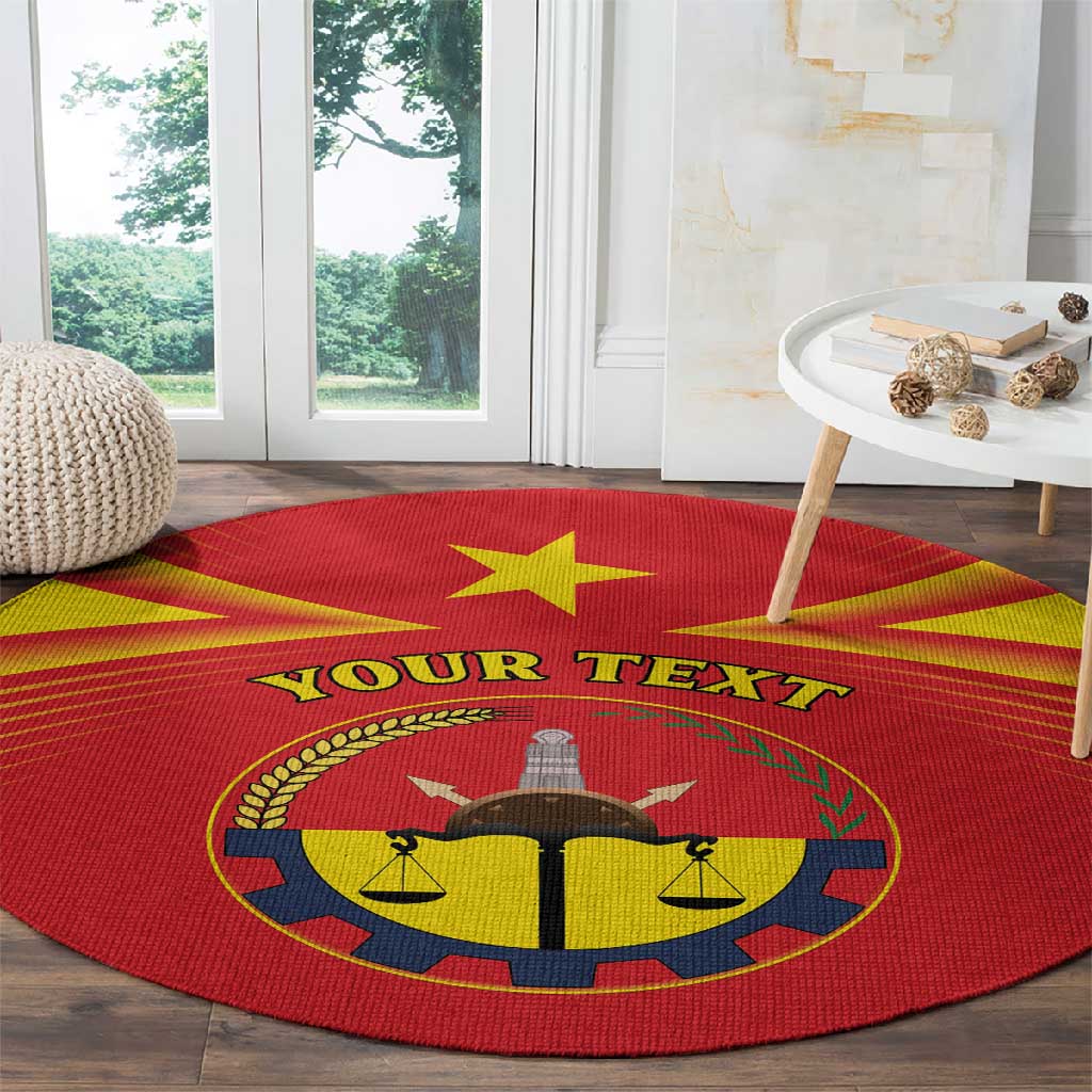 Personalized Tigray Region Round Carpet Coat Of Arms With Tigray Map LT15