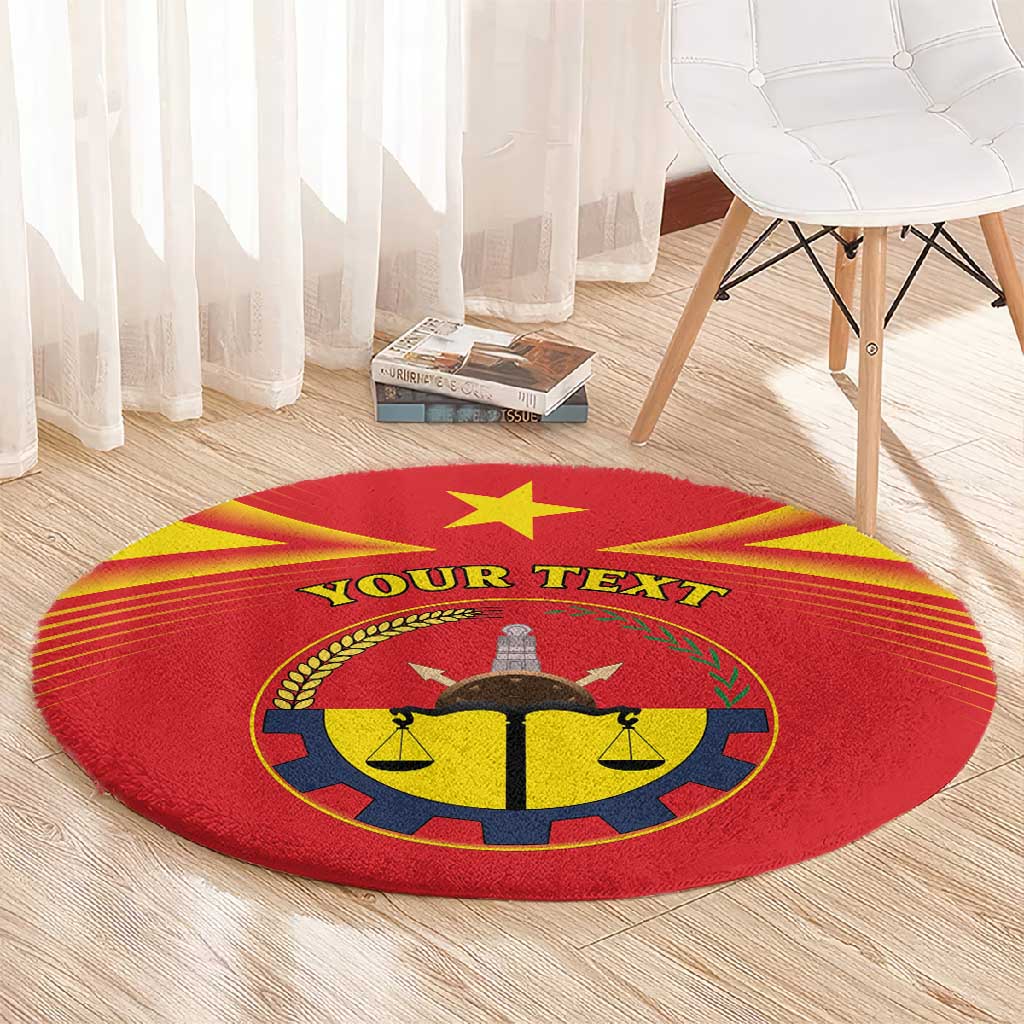 Personalized Tigray Region Round Carpet Coat Of Arms With Tigray Map LT15