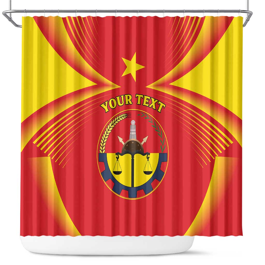 Personalized Ethiopia Tigray Region Shower Curtain Coat Of Arms With Map LT15