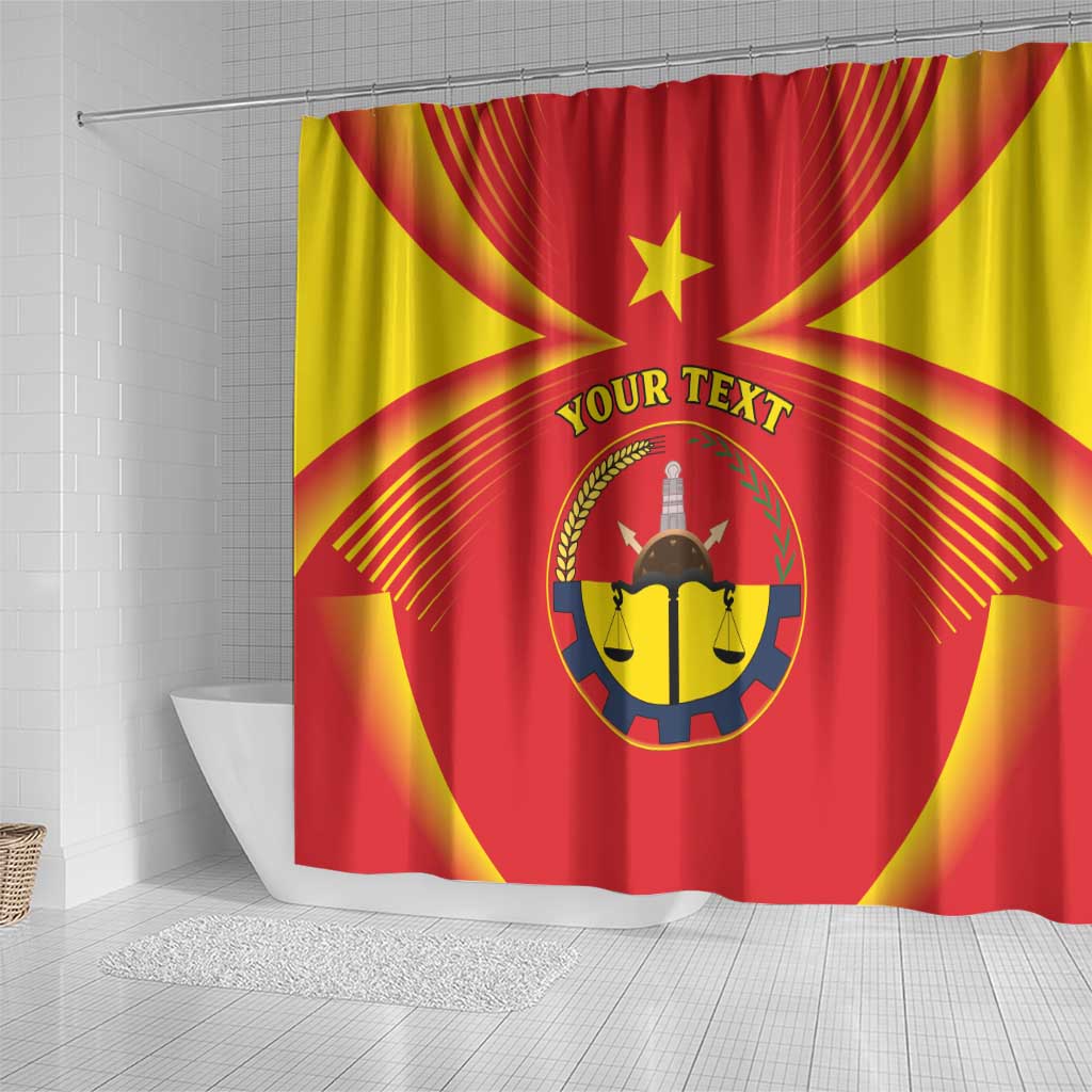 Personalized Ethiopia Tigray Region Shower Curtain Coat Of Arms With Map LT15
