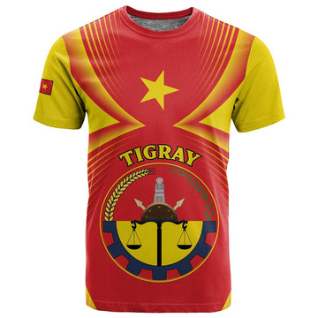 Personalized Tigray Region T shirt Coat Of Arms With Tigray Map LT15