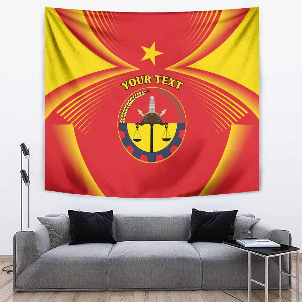 Personalized Tigray Region Tapestry Coat Of Arms With Tigray Map LT15