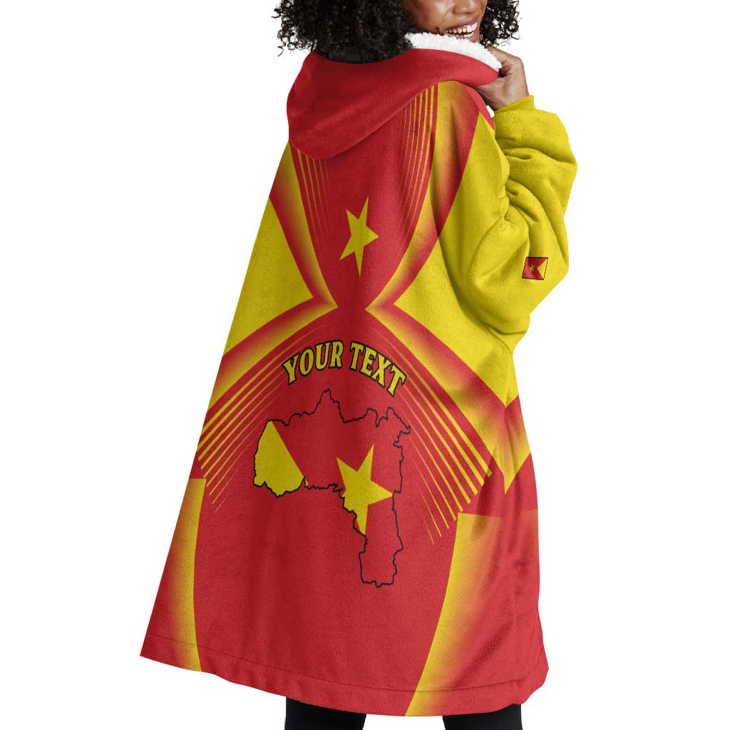 Personalized Tigray Region Wearable Blanket Hoodie Coat Of Arms With Tigray Map LT15