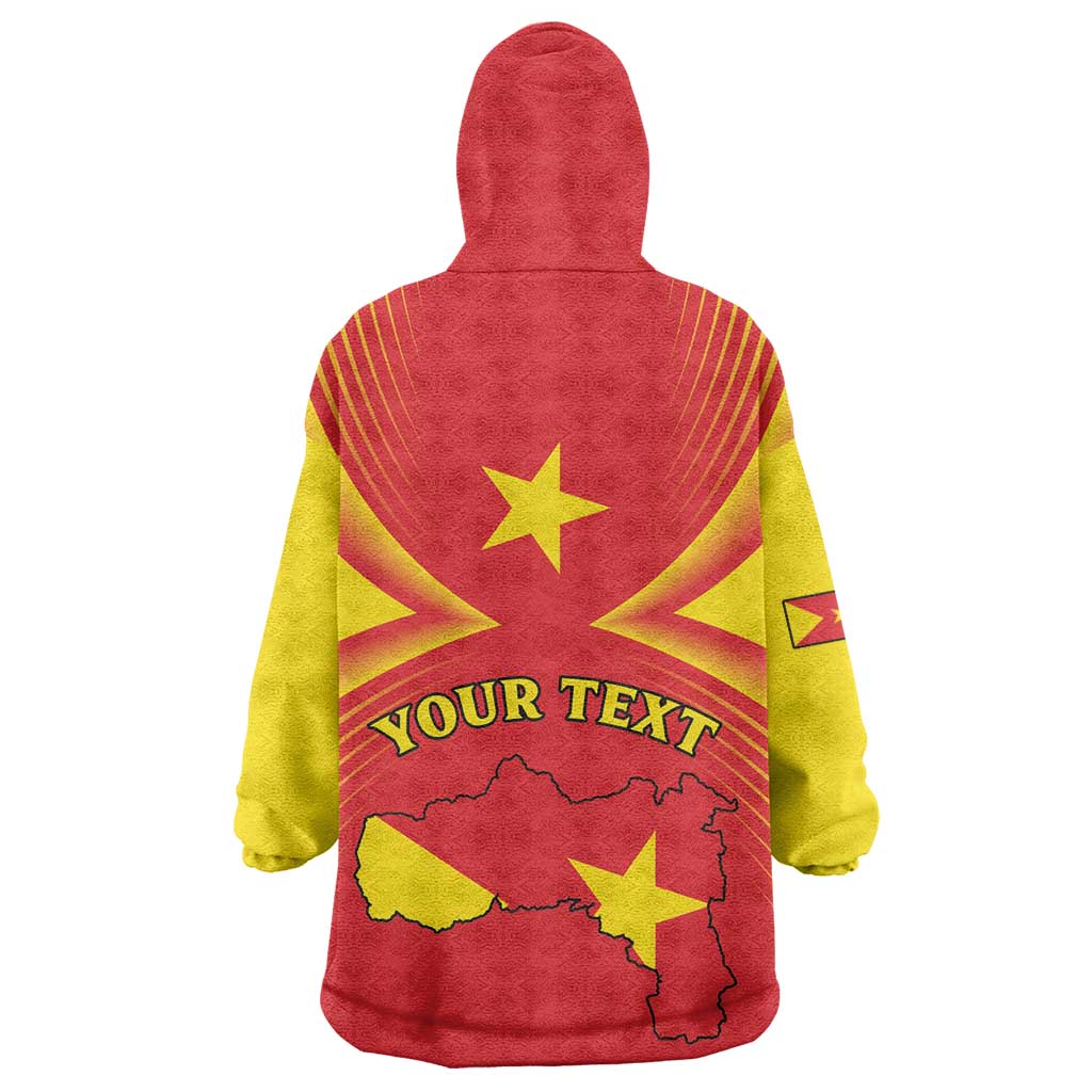 Personalized Tigray Region Wearable Blanket Hoodie Coat Of Arms With Tigray Map LT15