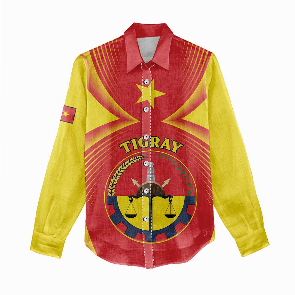 Personalized Tigray Region Women Casual Shirt Coat Of Arms With Tigray Map LT15