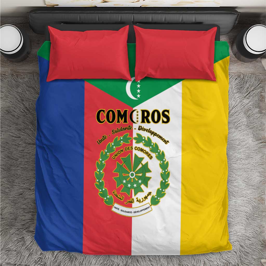 Comoros Coat Of Arms Flag Style Bedding Set LT15
