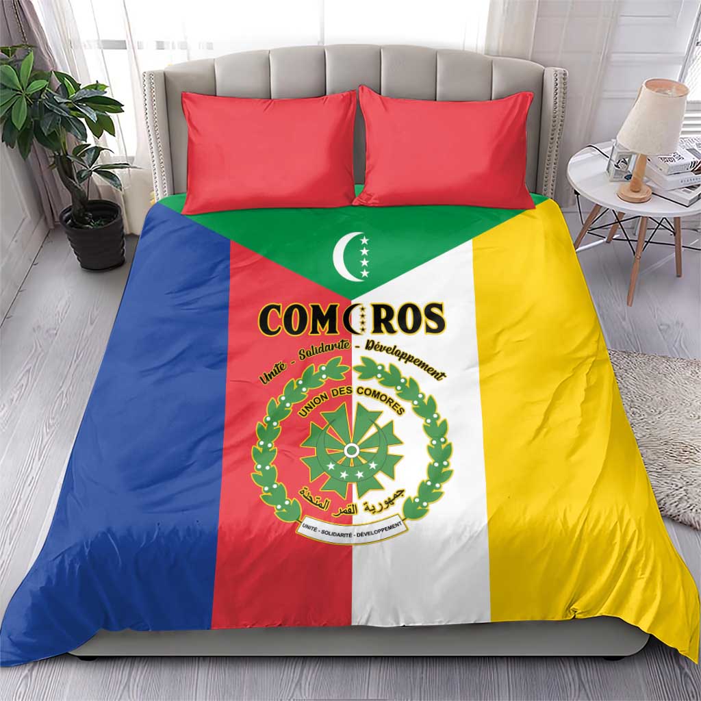 Comoros Coat Of Arms Flag Style Bedding Set LT15