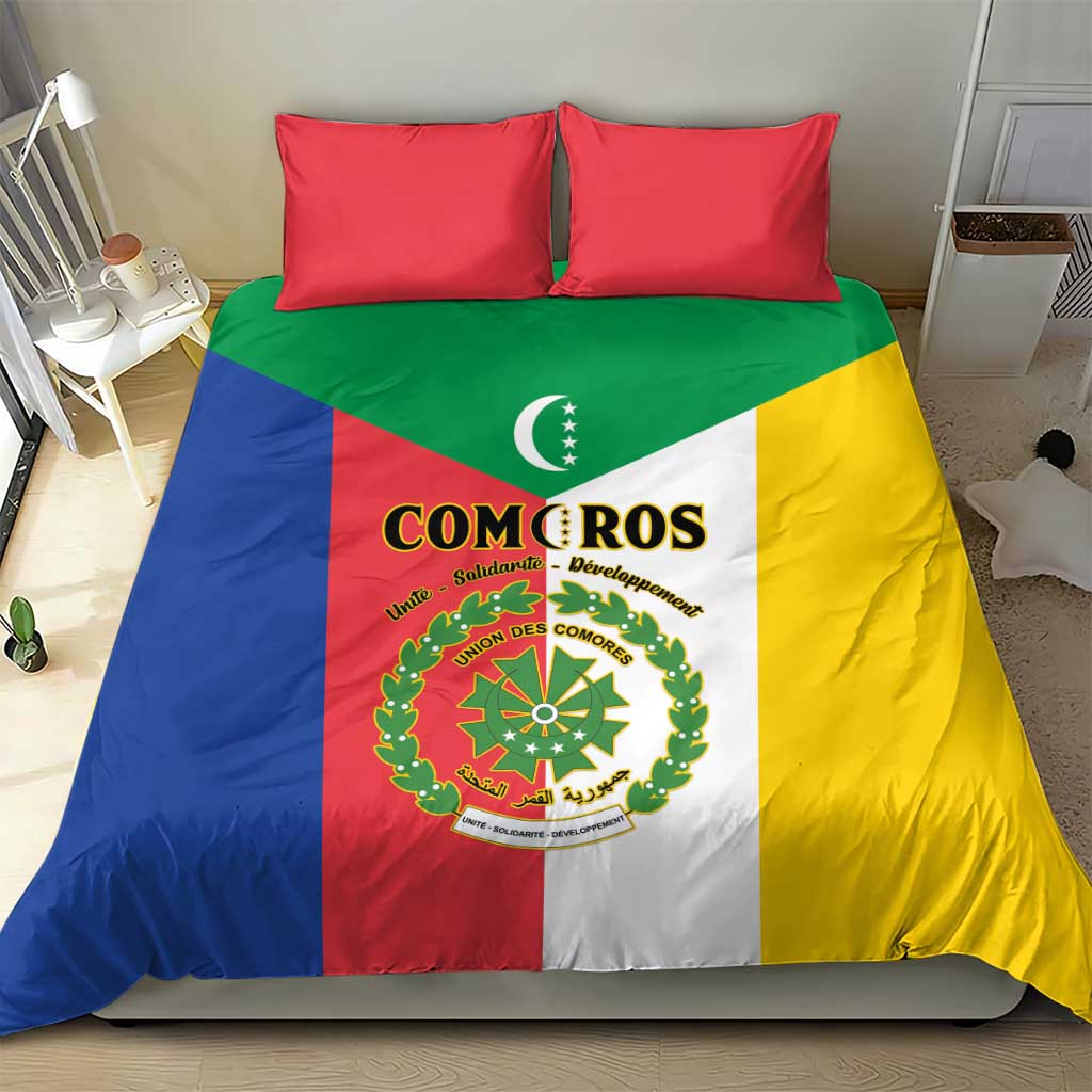 Comoros Coat Of Arms Flag Style Bedding Set LT15