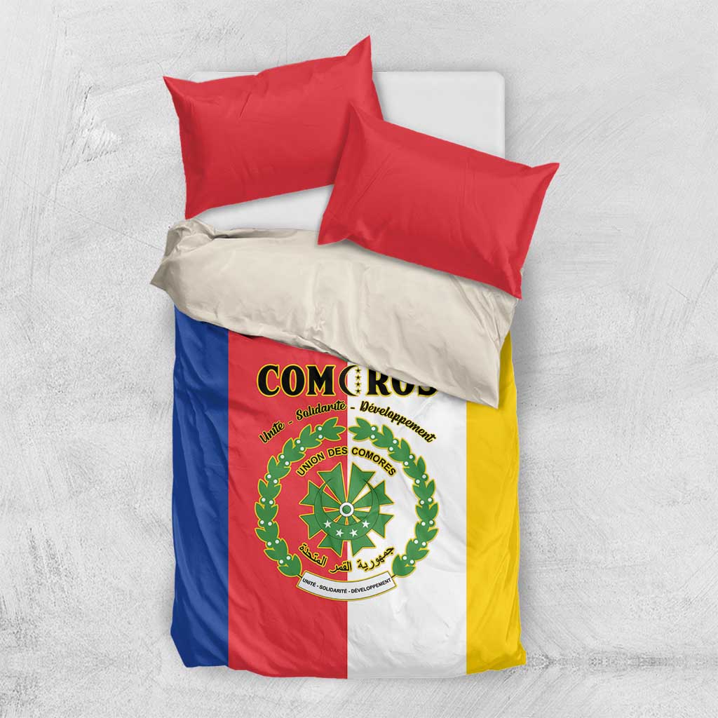 Comoros Coat Of Arms Flag Style Bedding Set LT15