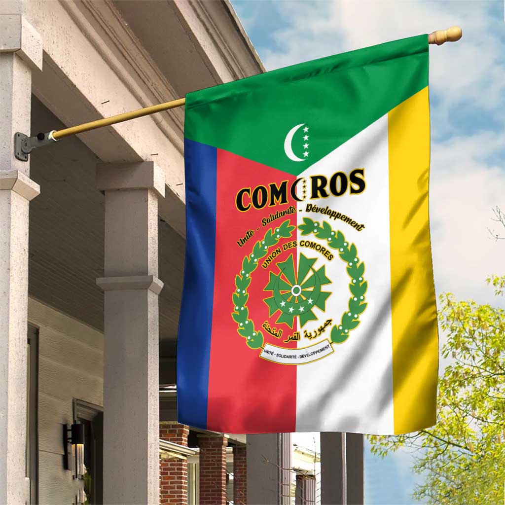 Comoros Coat Of Arms Flag Style Garden Flag LT15