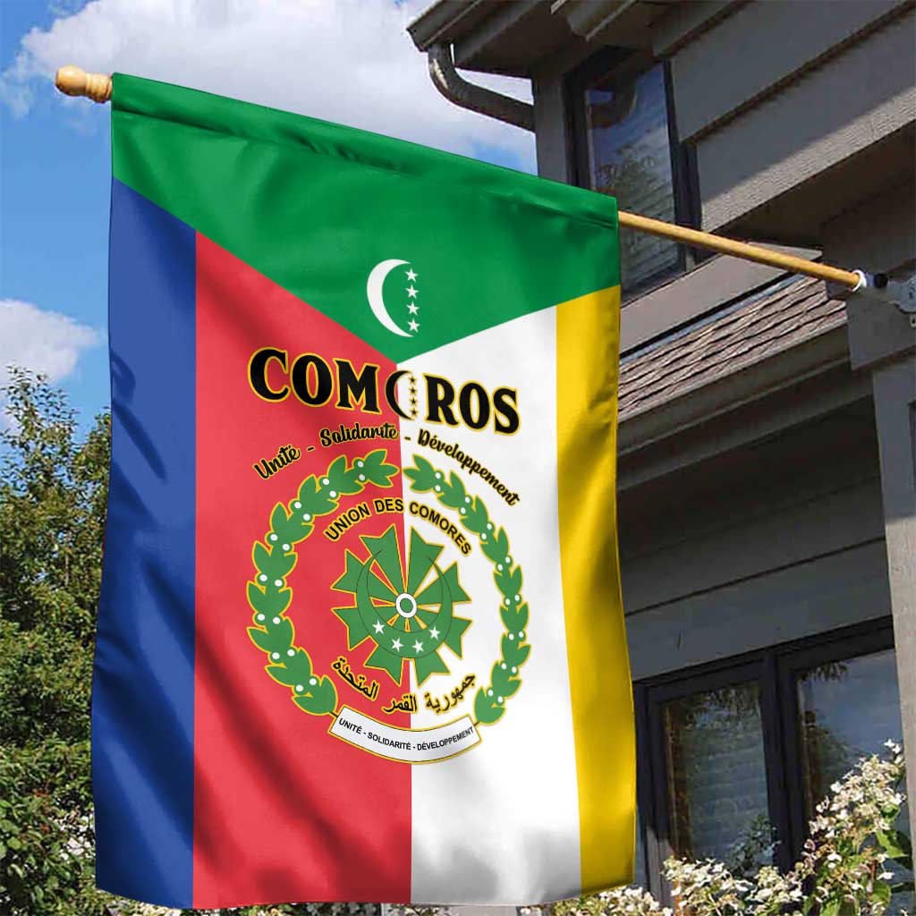 Comoros Coat Of Arms Flag Style Garden Flag LT15