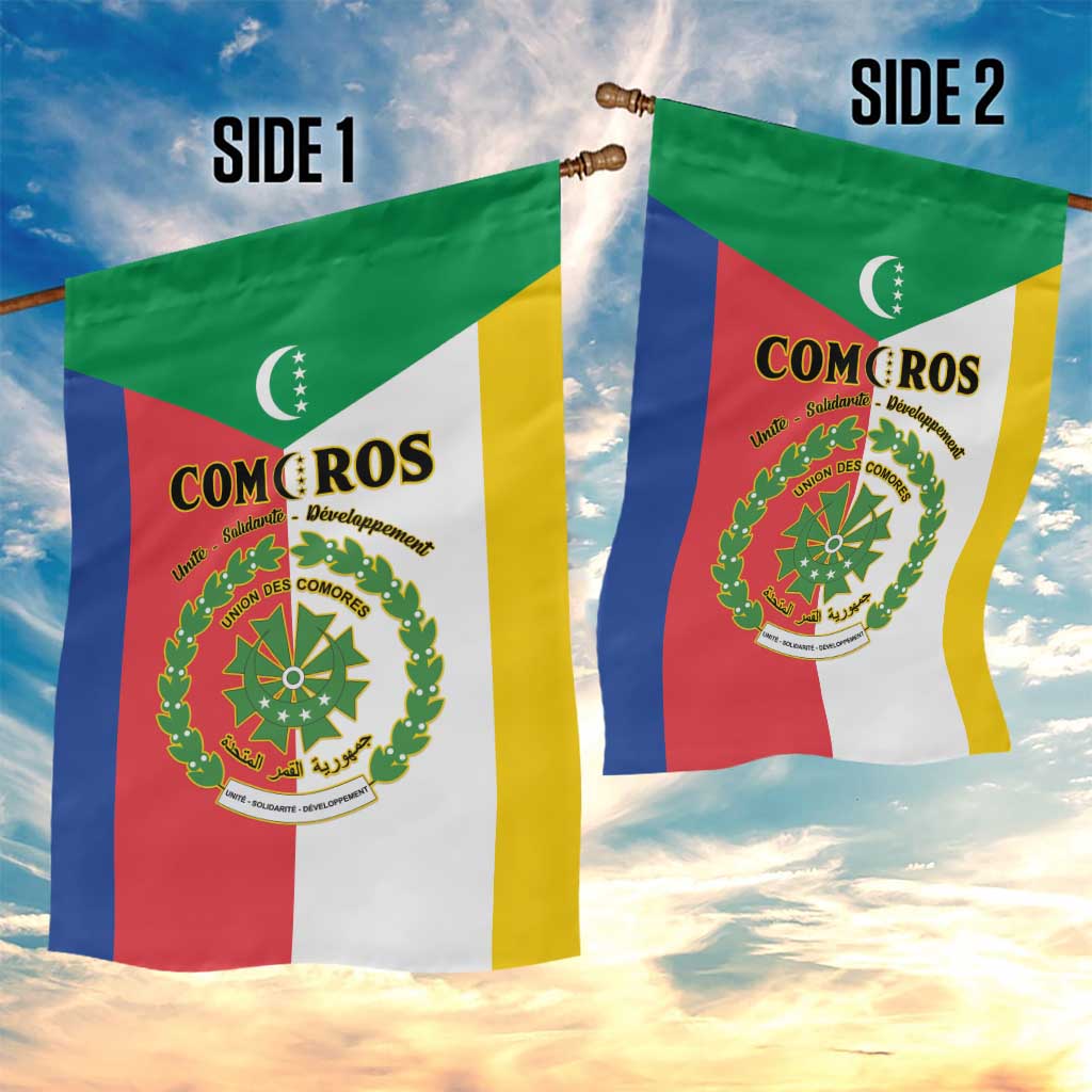 Comoros Coat Of Arms Flag Style Garden Flag LT15