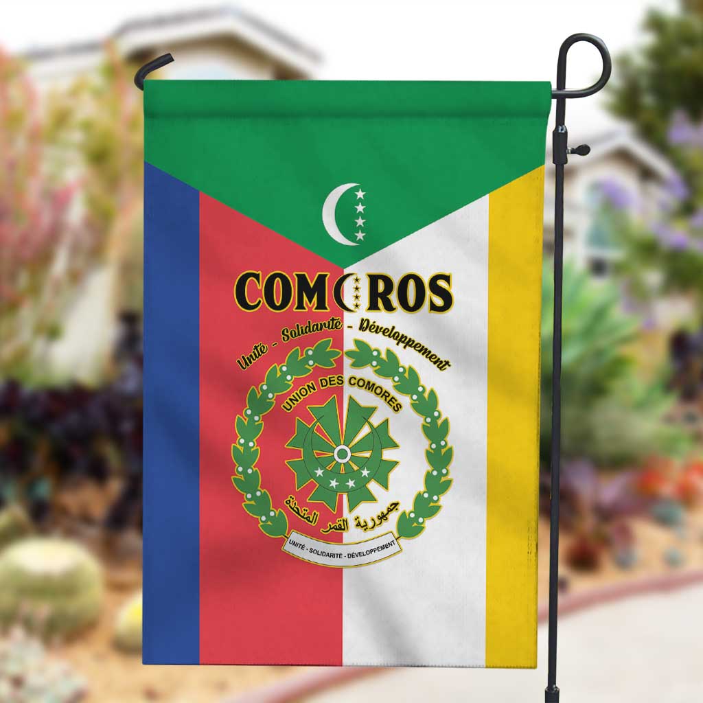 Comoros Coat Of Arms Flag Style Garden Flag LT15